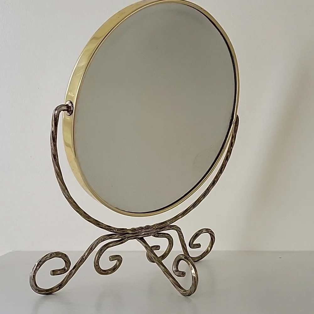 Vintage Brass Mirror